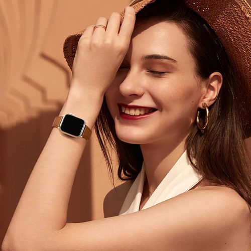 Apple Watch Strap 38 - 49 mm, Genuine Leather Strap for iWatch Series 1 - 9 , SE - Picture 14 of 37