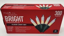 Clear Light Set 300 Lights Indoor  Outdoor Christmas Lights Total 62 Feet
