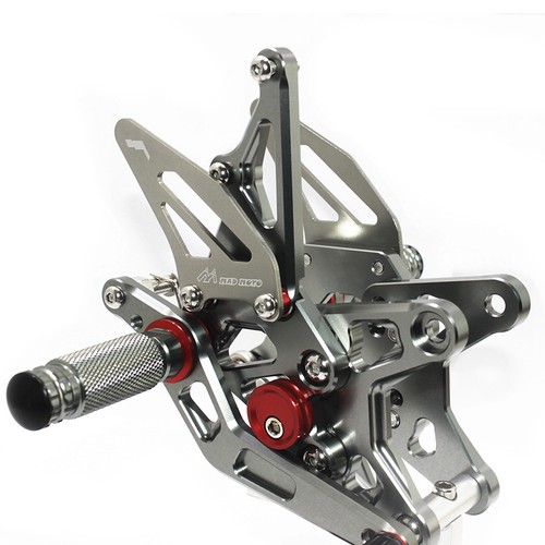 Juego de estriberas ajustables juego trasero estriberas KAWASAKI ZX6R 2015 2016 2017 GY - Imagen 6 de 8