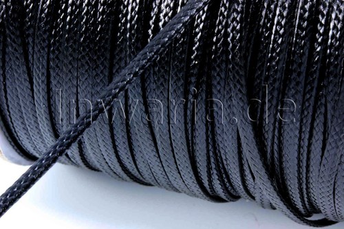 Cordón plano de 2 mm cuerda 1/5 m encerada cordón plano cordón de poliéster, BK-46 - Imagen 13 de 16