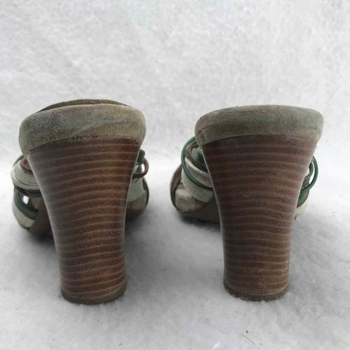 Dries van Noten Strappy Leather Sandals 3.5" Block Heel Slide-On Sz 36.5 (US 6) - Picture 8 of 14