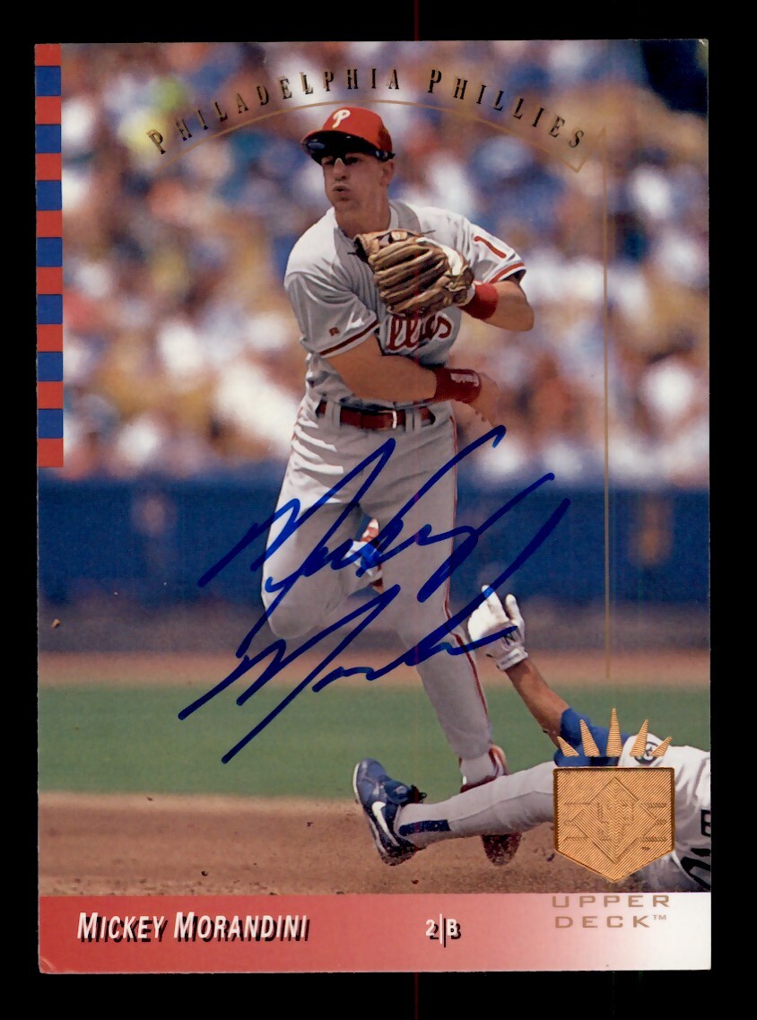SIGNED 1993 UPPER DECK SP #177 MICKEY MORANDINI AUTOGRAPH PHILADELPHIA PHILLIES