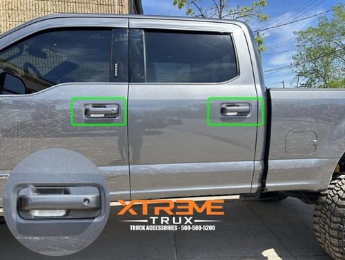 Painted Door Handle Covers Set For 21-25 Ford F150 F250 F350 M7 Carbonized Gray