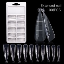 100 Pcs Quick Building Mold False Nail Tips Extension Forms Art Manicure Tool ~