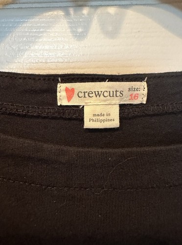 Crewcuts Girls Dress Tartan Plaid Long Sleeve Black Red Gold Size 16 J. Crew - Picture 3 of 5