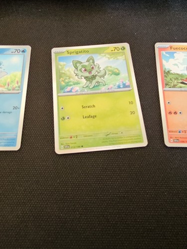 Sprigatito 013/198 Fuecoco 036/198 Quaxly SVP EN 003 Scarlet & Violet Pokemon - Foto 13 di 13
