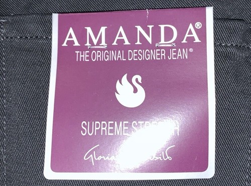 Women's Gloria Vanderbilt Black Stretch Denim Jeans - Amanda - Size 12 Ave. (A7) - Picture 5 of 18