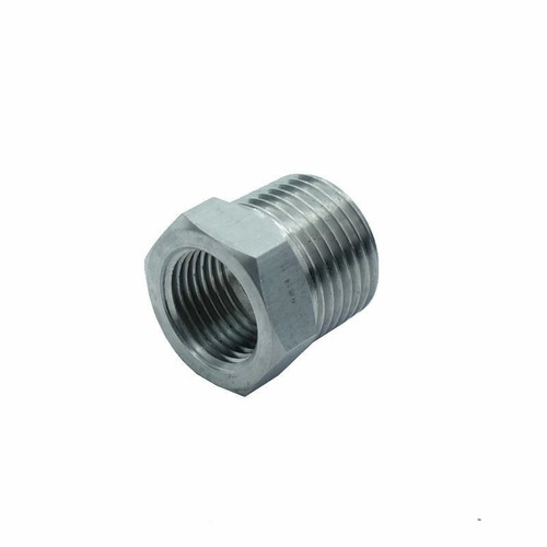 2 Pcs Stainless 304 Reducing Hex Bushing Reducer 3/4" NPT Male x 3/8" NPT Female - Picture 1 of 3