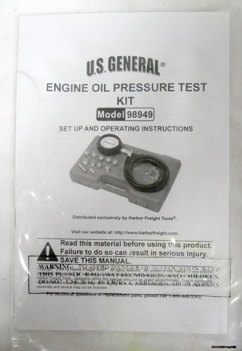 U.S General Engine Oil Pressure Test Kit Tool Complete Set 0-140 PSI Model 98949 - Imagen 11 de 22