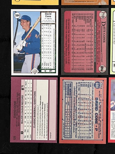 David Cone 15 Card Lot: 1987-1992 1987 Donruss, Diamond Kings New York Mets NM/M - Picture 10 of 14