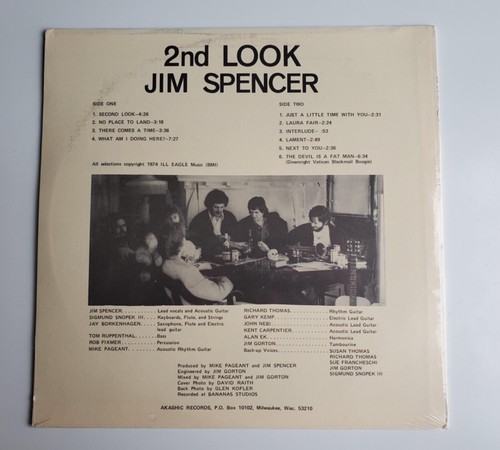 SEALED Jim Spencer 2nd Look AKASHIC RECORDS 1974 Milwaukee Folk Rock NEW OS - Picture 3 of 9