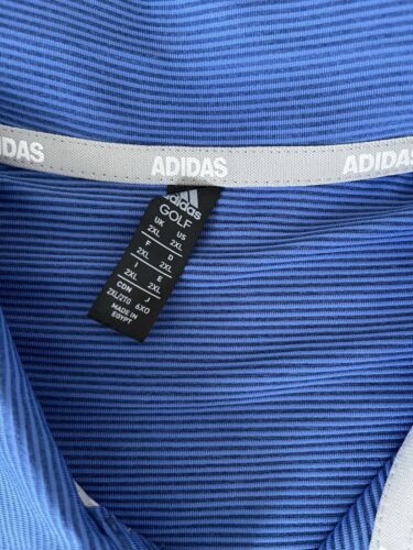 Adidas NEW Golf Short Sleeve Polo 2XL Athletic Sports Casual Beach Men’s Blue - Picture 2 of 8
