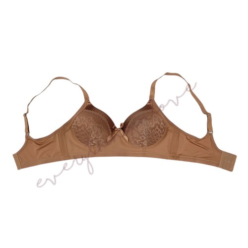 Women Full Coverage Comfort Side Support 3Hook Light Padded Unlined Wireless Bra - Picture 21 of 34