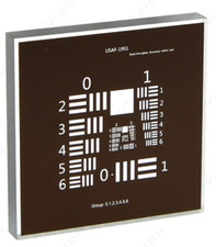 USAF1951 Negative Film Calibration Plate 25.4x25.4x3mm Photolitho Group 0-6