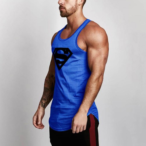 Canottiera Canottiera Uomo Alta Qualità Fitness Superman Abbigliamento Sportivo Palestra - Foto 4 di 16