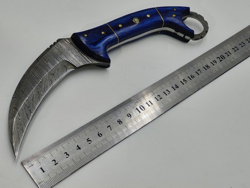 Handmade Custom- Damascus Karambit Knife - Fixed Blade - FREE POST - OZ STOCK - Picture 6 of 6