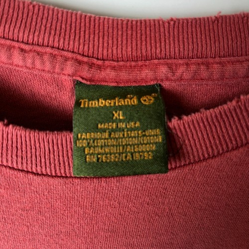 Vintage Timberland T Shirt Adult Red XL Extra Large USA Classic Graphic Tee Logo - Picture 13 of 15