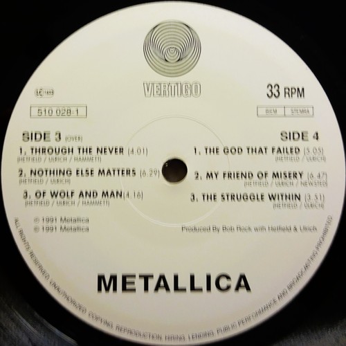 Metallica – Metallica (Black Album) - Vertigo Records - Europa - 1992 - Reissue! - Bild 11 von 12