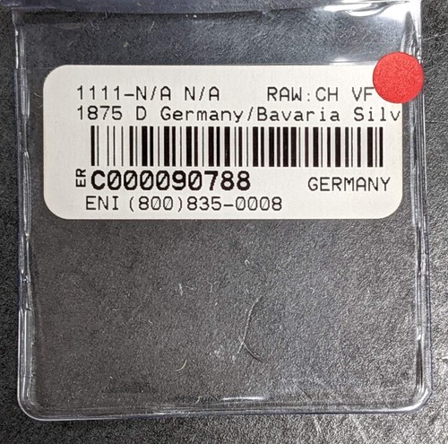 1875-D Germany Bavaria Silver 5-Mark Ludwig II Head 90788D - Picture 6 of 7