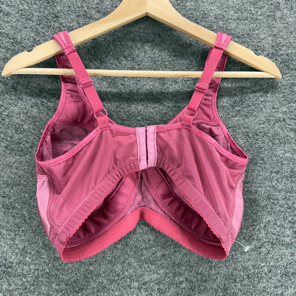 Sujetador Bralette Comfort Choice Mujer 40DDD Rosa Floral Encaje Inalámbrico Opaco Nylon Foto 2 de 4