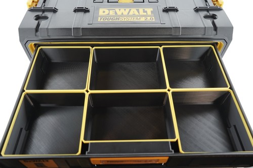 Dewalt Tough System Compatible 3 Drawer Organiser Bins PETG BLACK YELLOW Divider - Picture 8 of 16