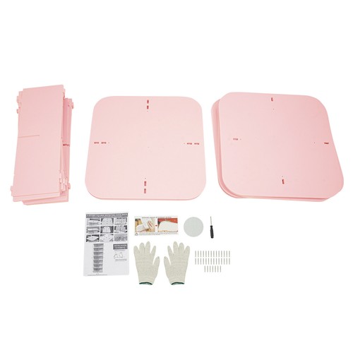 7 Ebenen rosa Schuh Display Turm drehbares Schuhregal 28 Gitter kommt mit Handschuhen - Bild 11 von 13