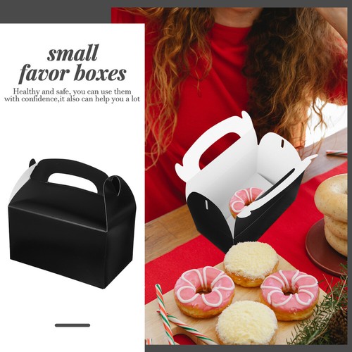 10 Pcs Cake Packing Carton Cookie Boxes with Handle Candy Party Favors - Picture 7 of 12