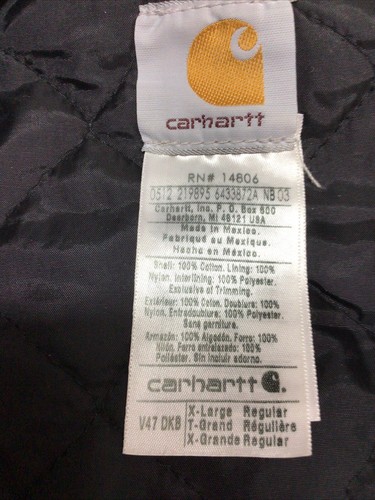 Mens XL CARHARTT Brown Insulated Zip Up Vest NWT V47 DKB - Picture 12 of 13