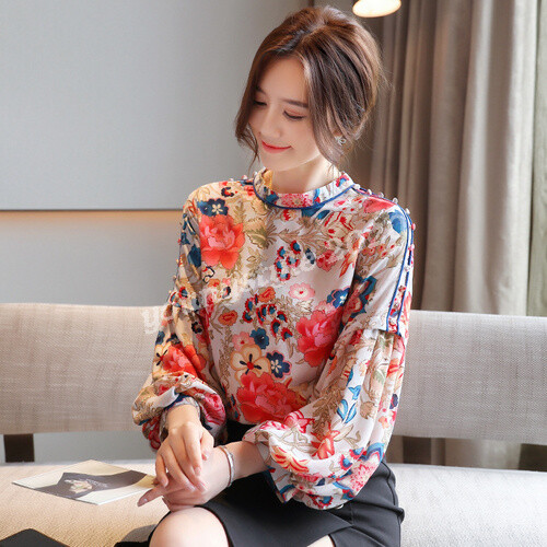 Elegantes Damen-Shirt mit Knopfleiste Geschäft Karriere Arbeit Langarm Herbstbluse Top - Bild 19 von 70