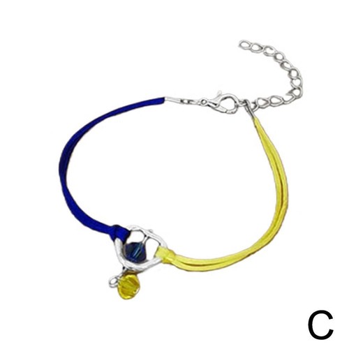 Pulsera Ucrania Muñeca Hecha a Mano Trenzada Azul y Amarillo Cuerda Pulseras Regalo 1 pieza - Imagen 12 de 15