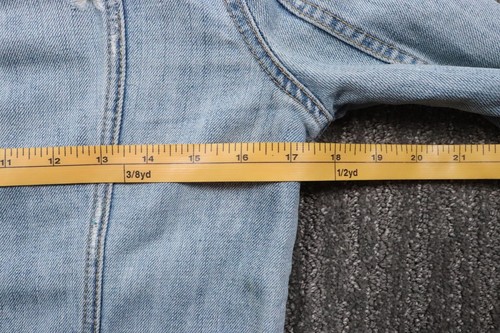 Abercrombie & Fitch Y2K Denim Jacket Distressed Cropped Women Medium RUNS SMALL - Picture 6 of 11