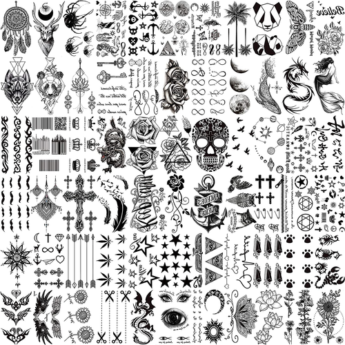 Temporary Tattoos Fake Tattoo Stickers Face Neck Arm Children Tattoo Temporar... - Picture 12 of 12