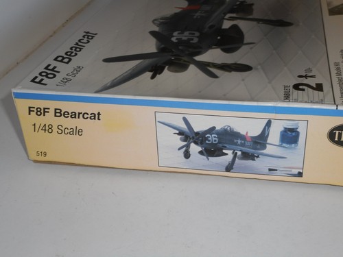 Imma-Testor Corp 1:48 scale F8F Bearcat #519 .New. Unassembled. Complete, boxed - Picture 3 of 7