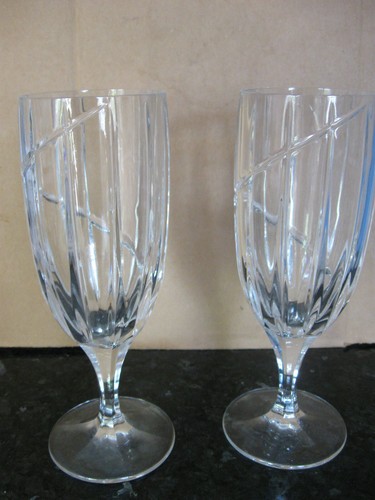 2 Mikasa Uptown Kristall Eistee Kelch Glas 8 3/8" - Bild 6 von 6