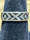 Vintage Sterling Silver Southwest Band Ring 925 Shubes/Dakota West signed Size-7