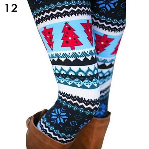 Leggings Cintura Alta Estampado Navidad Moda Para Mujer Invierno Pantalones Largos Pantalones - Imagen 18 de 18