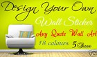 Personalised Wall Sticker Design Your Own Wall art Quote text name sticker words