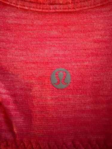 Lululemon Women's Racer Back Heather Red Keyhole Tank Tags P to P 18 inches - Picture 4 of 5