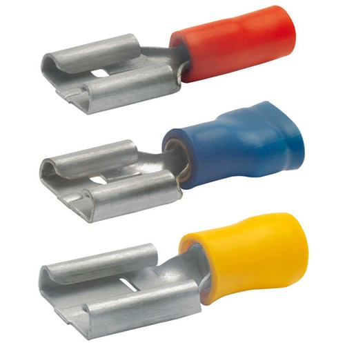 Klauke 730 Flachsteckhülse isoliert, 6,3x0,8 mm DIN 46245 Teil 3, 1,5-2,5 mm² (M