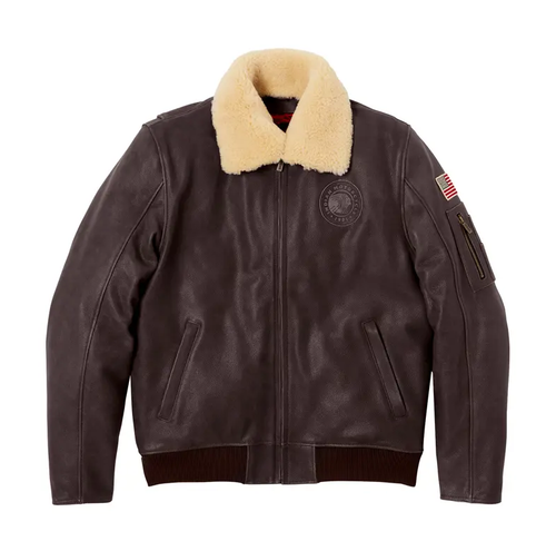 Indian Motorcycle Men's Flying Jacket Brown 2864826 - Picture 3 of 13