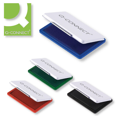 Q-CONNECT Stempelkissen 9 x 5,5cm blau schwarz rot grün