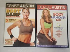 Denise Austin - Boot Camp Total Body Blast & Body Makeover Mix DVD Bundle EUC
