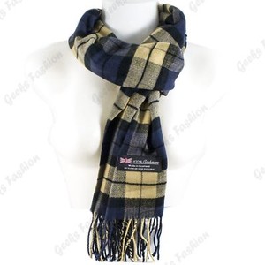Women-Men-100-CASHMERE-Scarf-Solid-Plaid-Wool-SCOTLAND-High-Quality-Winter