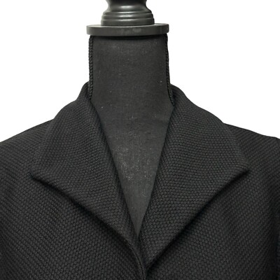ジャケット・アウター Virgin Wool High-Neck Coat (Black) coor Eileen Fisher Women's High Collar Virgin Wool Jacket Black Size XS
