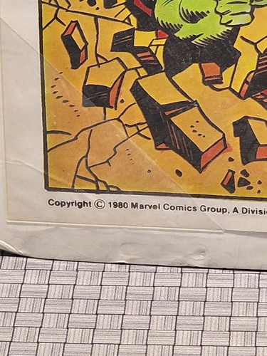 VINTAGE INCREDIBLE HULK ORIGINAL POSTER Coca-Cola 1980 22 X 28 - Picture 2 of 4