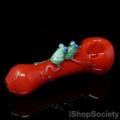 4.5'' Two Frogs Animal Tobacco Smoking Pipe Thick Collectible Pipes - P253A