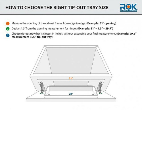 Rev-A-Shelf Stainless Steel Tip-Out Tray, 11-1/4" Inch, 6581 Series 6581-11-5 SS - Picture 4 of 4