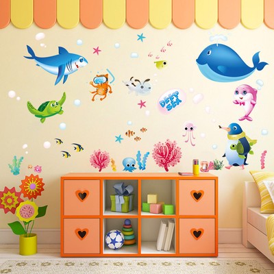Creative Colorful Fish Shark Ocean Wall Stickers Kids Baby Nursery Room Decor Ebay Creative Colorful Fish Shark Ocean Wall Stickers Kids Baby Nursery Room Decor Ebay