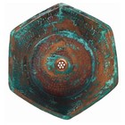 Green Patina Aged Oxidized Pure Copper Hexagonal Bathroom Sink Remodel 