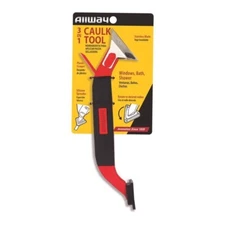 Allway 3-In-1 Caulk Tool Stainless Blade, Plastic Scraper, and Silicone Spreader